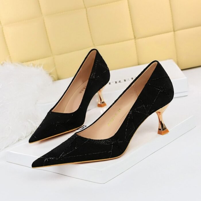 1961-3High heels Women's high heels Luxury beautiful shoes High heels Wedding-Bigtree shoes - Image 2