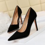 1829-5Simple and fashionable European and American pointed women's shoes-Bigtree shoes