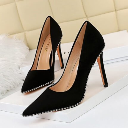 1829-5Simple and fashionable European and American pointed women's shoes-Bigtree shoes