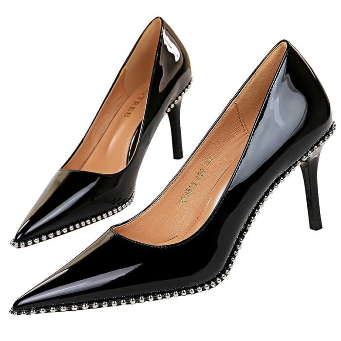 9611-A2Fashion high heel women's pointed sexy shoes-Bigtree shoes - Image 5