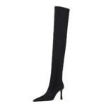 BIGTREE SHOES 365-9 European and American Style Banquet  Thinner Boots Super High Heel Pointed Elastic Lycra over-the-Knee Boots - Image 5
