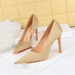 BIGTREE SHOES 1983-2 Korean Style Spring and Autumn Fashion Simple Satin High Heels Stiletto Low-Cut Pointed Women's Shoes Banquet High Heel Pumps - Image 4