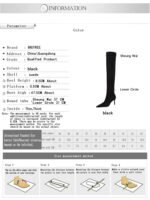 315-A9Long boots knee boots thin high heels boots plush warmth-Bigtree shoes - Image 6