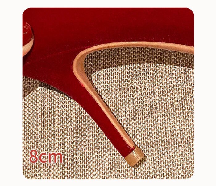 Runnig heels Runnig heels 878-89 Wedding Shoes Wedding Dress Two-Way Red High Heels Women's Shoes Large and Small Size - Image 8