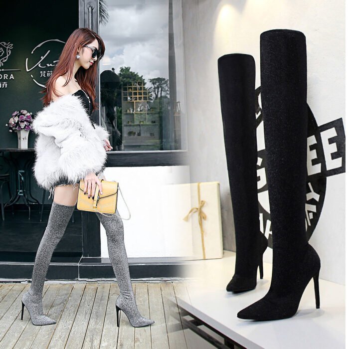 125-1Fashion high heel women's pointed sexy shoes-Bigtree shoes - Image 1