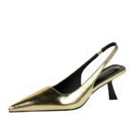 BIGTREE SHOES 070-10 Retro European American Style Fashion Hollowed-out Back Strap Women's Shoes Shallow Mouth Pointed High Heel Shoes Hollow High Heel Pumps - Image 3