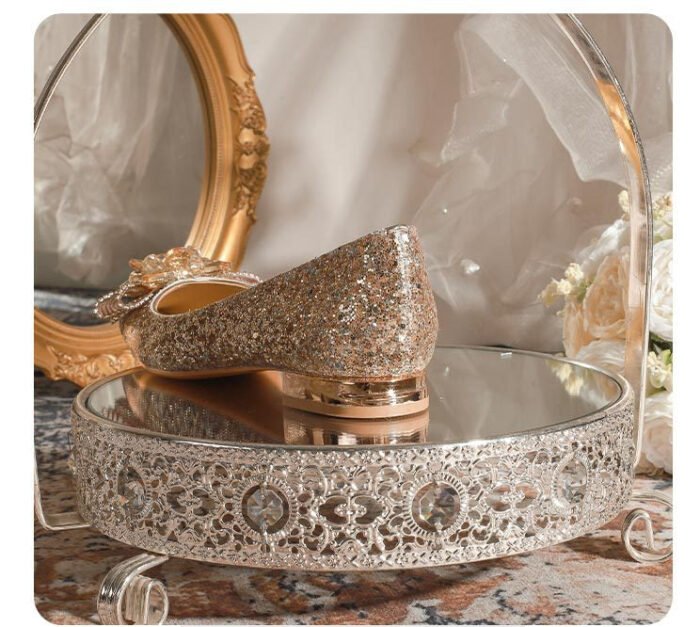 A29-136 French Square Head Gold Flat Low Heel Niche High Sense Bridesmaid Shoes Women - Image 7
