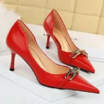 386-1Fashion high heel women's pointed shoes-Bigtree shoes - Image 5