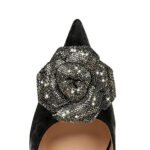 BIGTREE SHOES 18249-A3h52 National Style Women's Shoes Banquet High Heels Stiletto Low-Cut Pointed Toe Rhinestone Flower Rose Pumps - Image 4