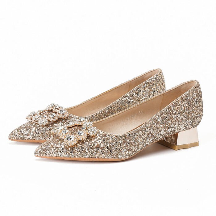 3119-5 French Wedding Shoes Bridal Women's Shoes Xiuhe Main Wedding Dress Bridesmaid Shoes High-Grade Crystal High Heels Annual Meeting - Image 6