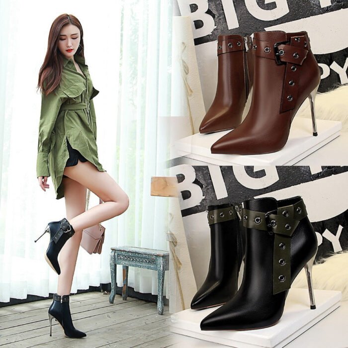 8663-3Simple and fashionable European and American pointed women's shoes-Bigtree shoes - Image 3