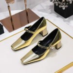 BIGTREE SHOES 5288-K86 Retro European American Style Banquet Women's Shoes Mid Heel Chunky Heel Low-Cut Square Head Rhinestone Buckle Ankle-Strap Shoes Female - Image 2