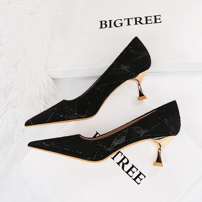 1961-3High heels Women's high heels Luxury beautiful shoes High heels Wedding-Bigtree shoes - Image 3