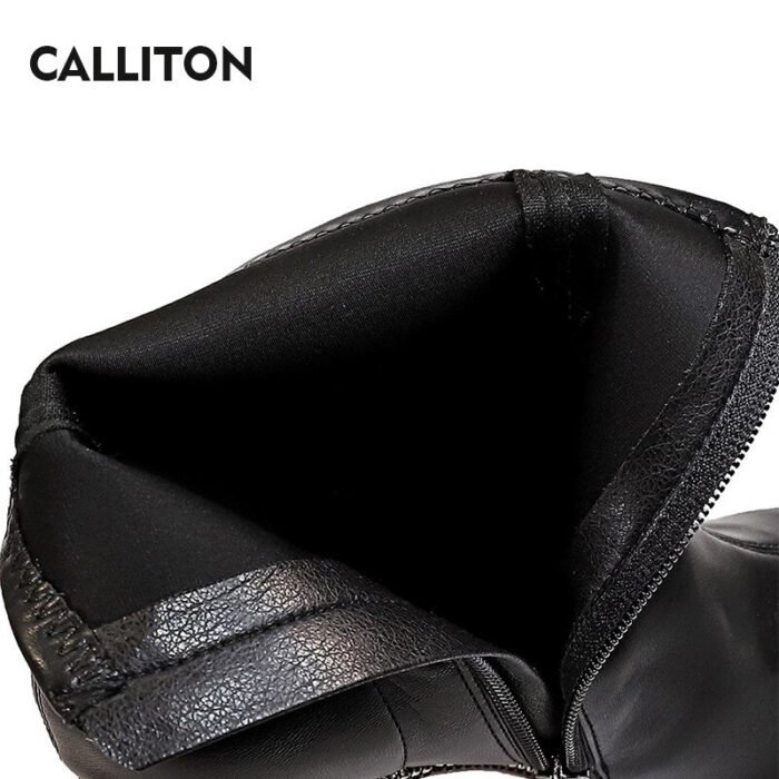 1838-3Nightclub Zipper Slender High Heel Short Sleeve Black Sexy Ankle Women's Rhinestone Short Boots-Bigtree shoes - Image 6