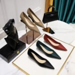 1722-1 Korean Style Spring and Autumn Ol Commuter Shoes Mid Heel Skim-Fit Stylish Low Heel Pointed Toe Shallow Mouth All-Matching Comfortable Women's Shoes - Image 4