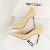 869-8Simple and fashionable European and American pointed women's shoes-Bigtree shoes