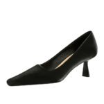 big tree shoes 6183-5 European and American Style Retro Women's Shoes Stiletto Heel Shallow Mouth Square Toe Simple Pedicure Slimming Spring and Autumn Single-Layer Shoes Women - Image 5