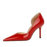 Bigtree Shoes 8236 European and American Style Fashion Simple High Heels Women's Shoes Stiletto Heel Shallow Mouth Pointed Toe Side Hollow Patent Leather Pumps Women - Image 5