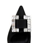 BIGTREE SHOES 9511-K75Shallow Pointed Toe Square Rhinestone Single Shoes High Heels - Image 3