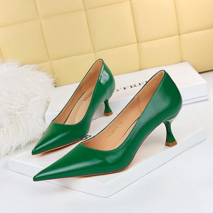 1961-1Women's Korean fashion simple high heels pointed high heels-Bigtree shoes - Image 1