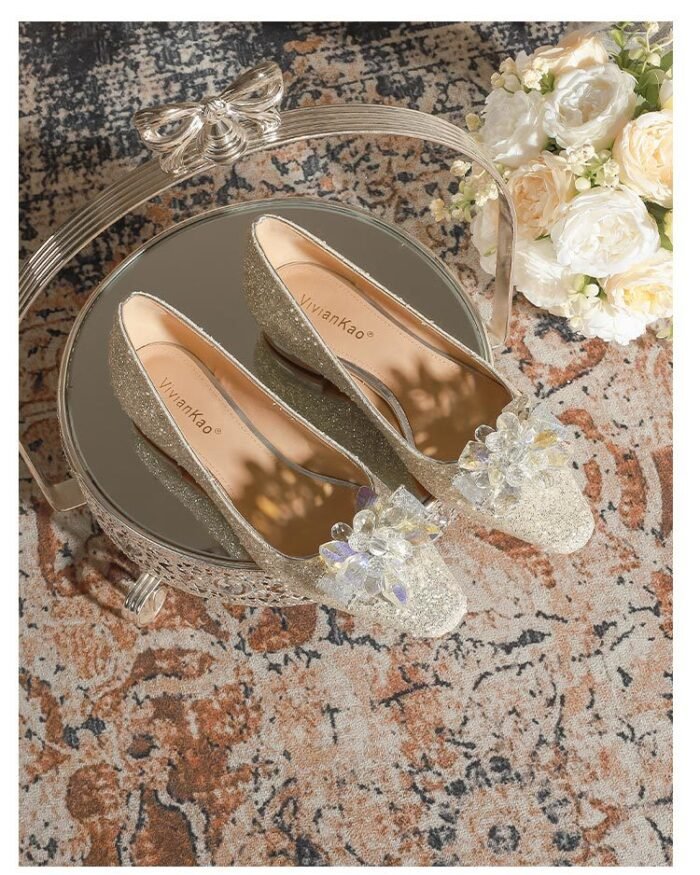 A29-52 Square Head Pearl Flat Chunky Heel Everyday Joker Niche Low Heel High Sense Bridesmaid Shoes Women - Image 11