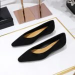 BIGTREE 3683-15 European and American style versatile daily simple and comfortable suede pointed head shallow mouth low heel wedge heel single shoes women's single shoes - Image 4