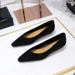 BIGTREE 3683-15 European and American style versatile daily simple and comfortable suede pointed head shallow mouth low heel wedge heel single shoes women's single shoes - Image 9