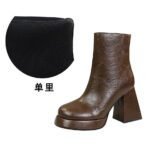 BIGTREE 7992-2 European and American style fashion trend thick heel high heel short boots round head retro winter short boots fashion women's boots - Image 8