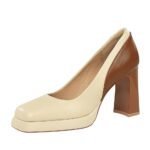 BIGTREE 9986 fashion temperament ultra-high heeled European and American style women's shoes high heels shallow thick heel color blocking platform contrast single shoes - Image 5